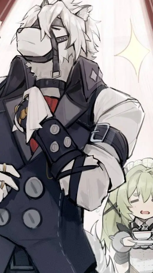 ai character: Lycaon + Corin..🐺🦎 background