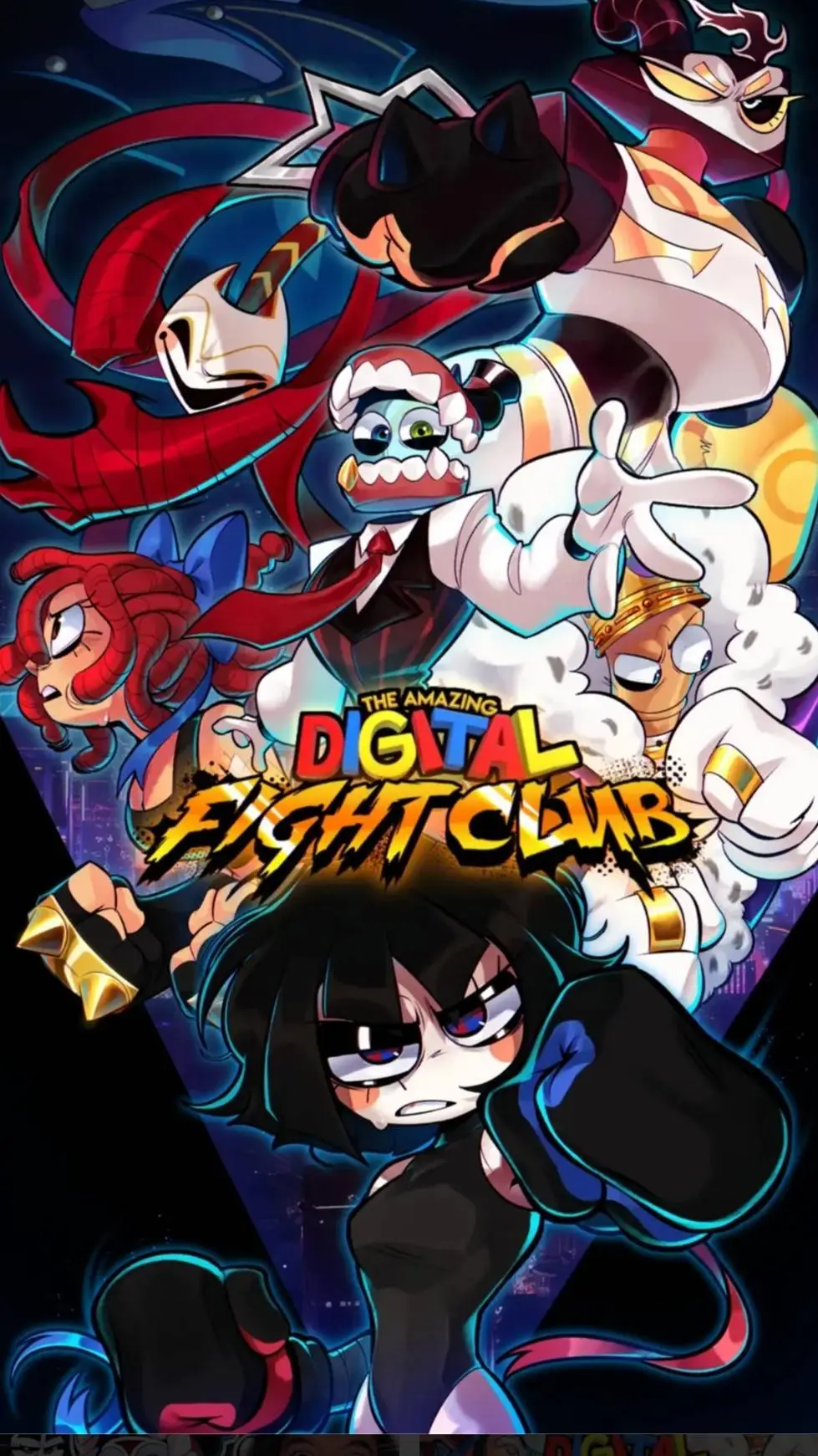 ai character: digital fight club background