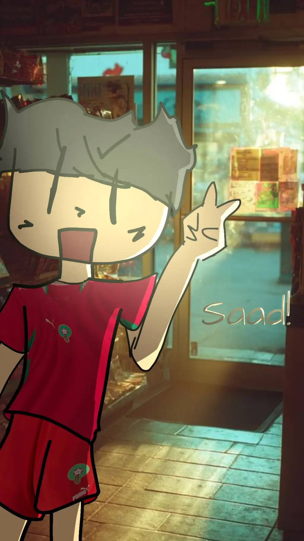 ai character: Saad!! background