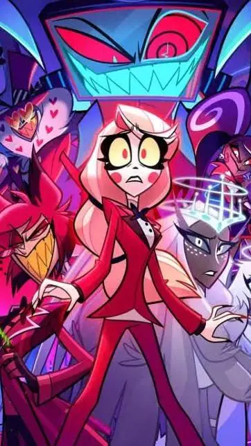 ai character: Hazbin Hotel💙❤💜 background