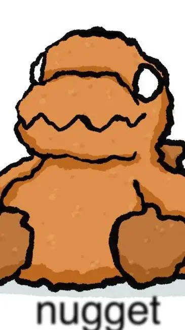 ai character: dinosauro nugget  background