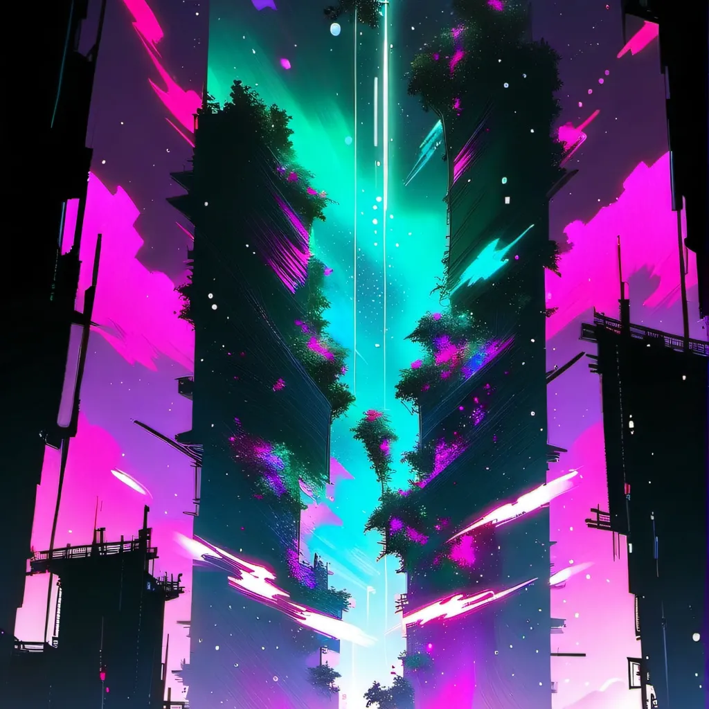 chat with ai character: a glitchy screen..