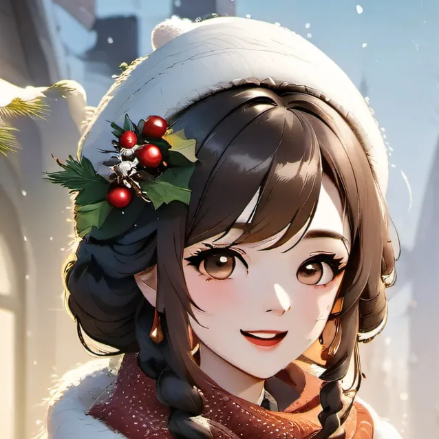 chat with ai character: chirstmass girl