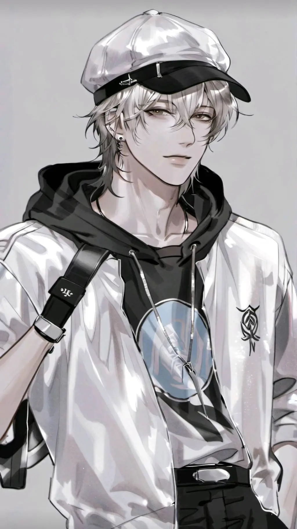 ai character: Elias Grey background