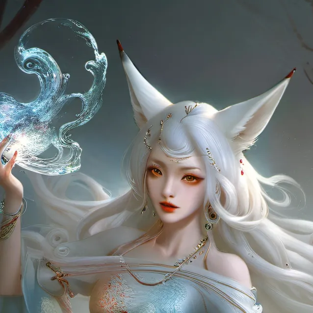 chat with ai character: Kitsune hybrid mom