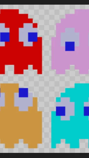 ai character: Pacman ghost background
