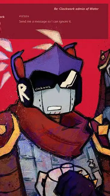 ai character: Clockwork!  background