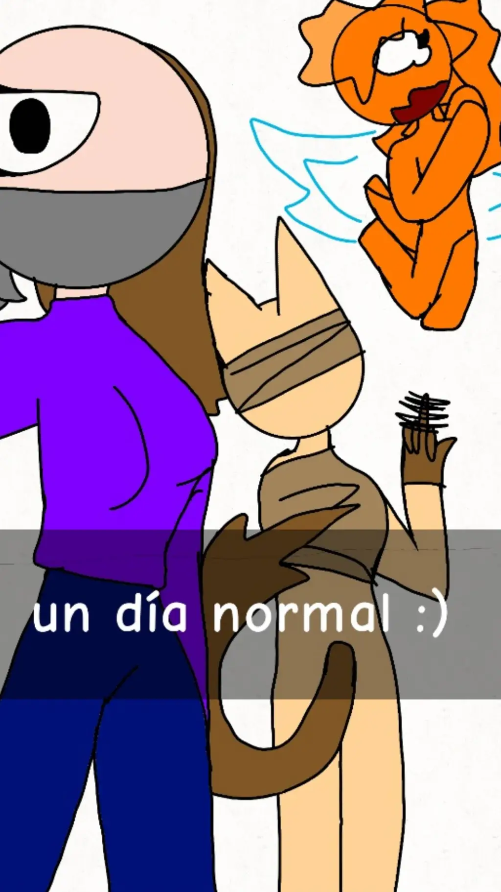 ai character: el grupo 💙💜🧡🤎 background