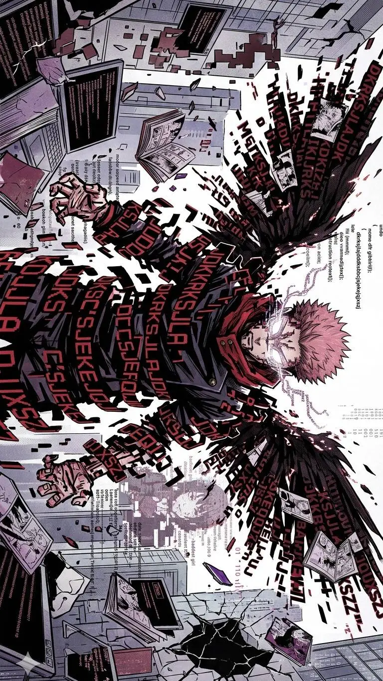 ai character: glitched yuji background