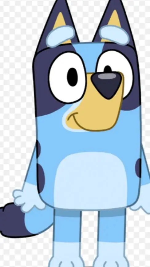 ai character: bluey background