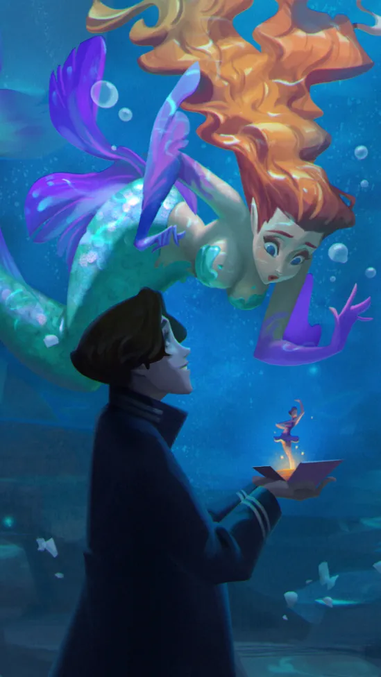 ai character: Mermaid hunger  background