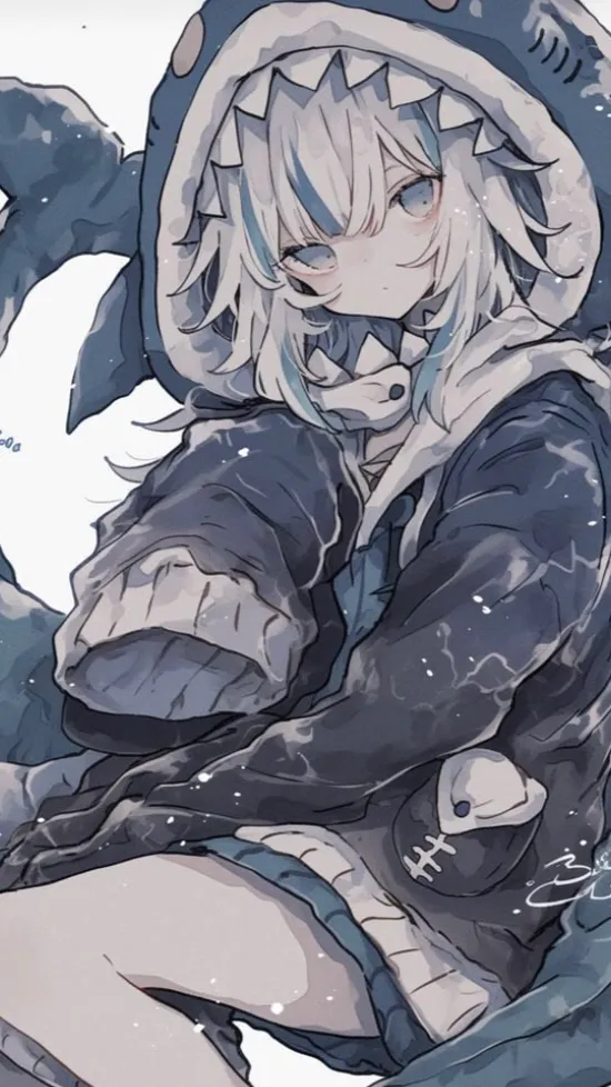 ai character: Shark girl V0Re background
