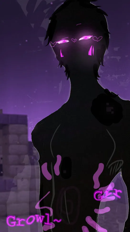 ai character: Ender man V0re background