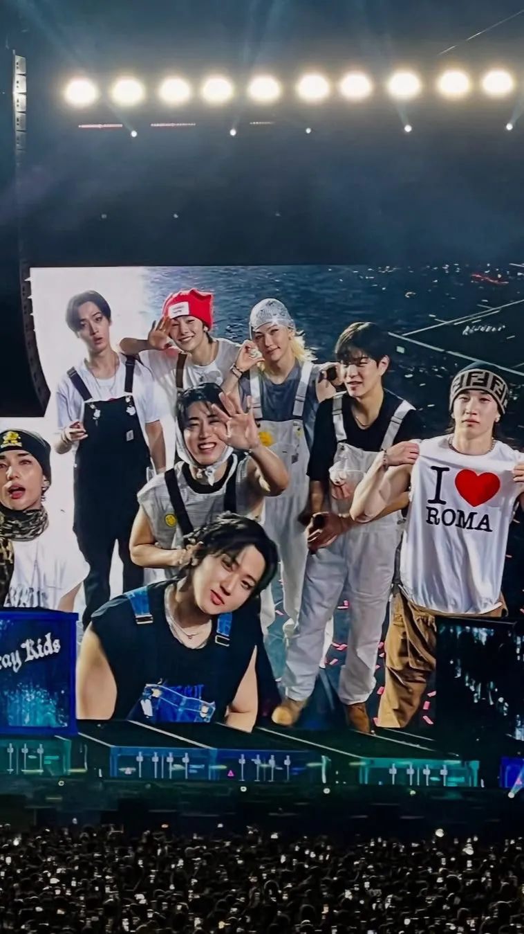 ai character: Bangchan concert background