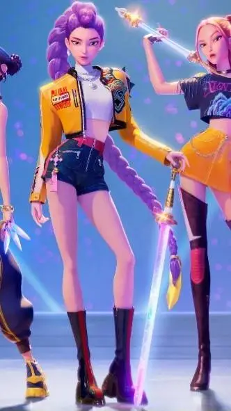 ai character: Kpop demon hunters background