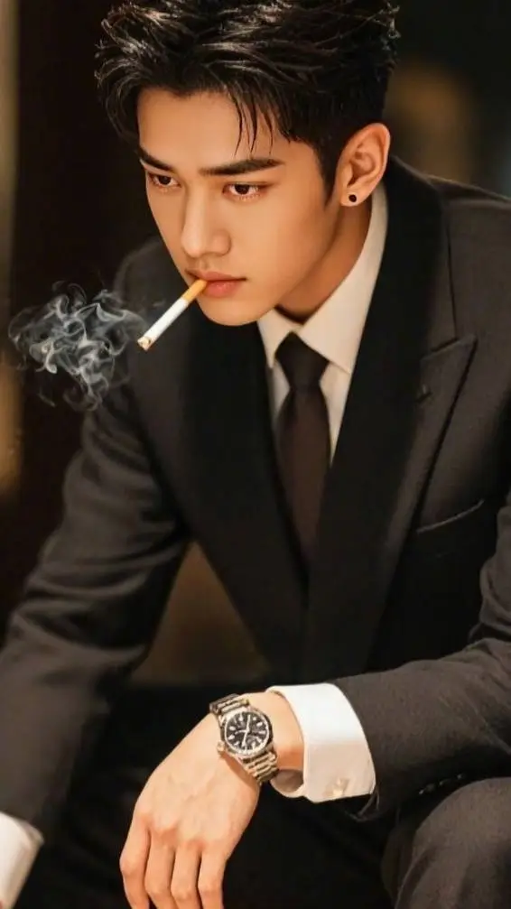 ai character: vincent black background