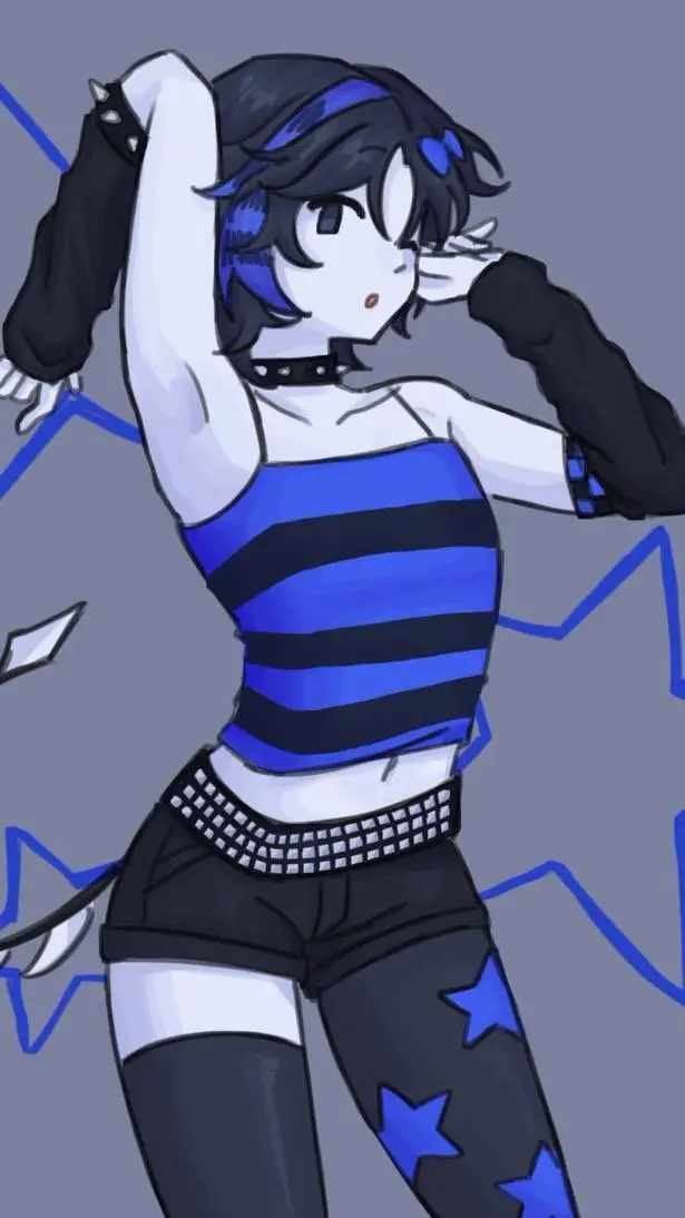 ai character: 💙★azuretime!★💙 background