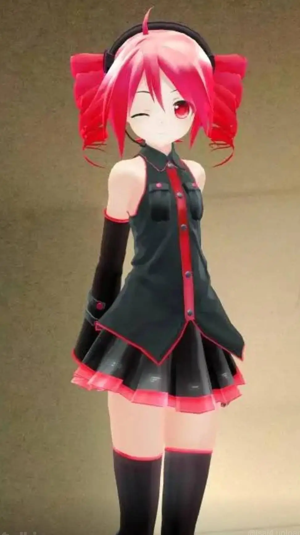 ai character: teto but freaky  background