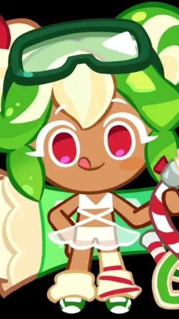 ai character: melon soda cookie  background