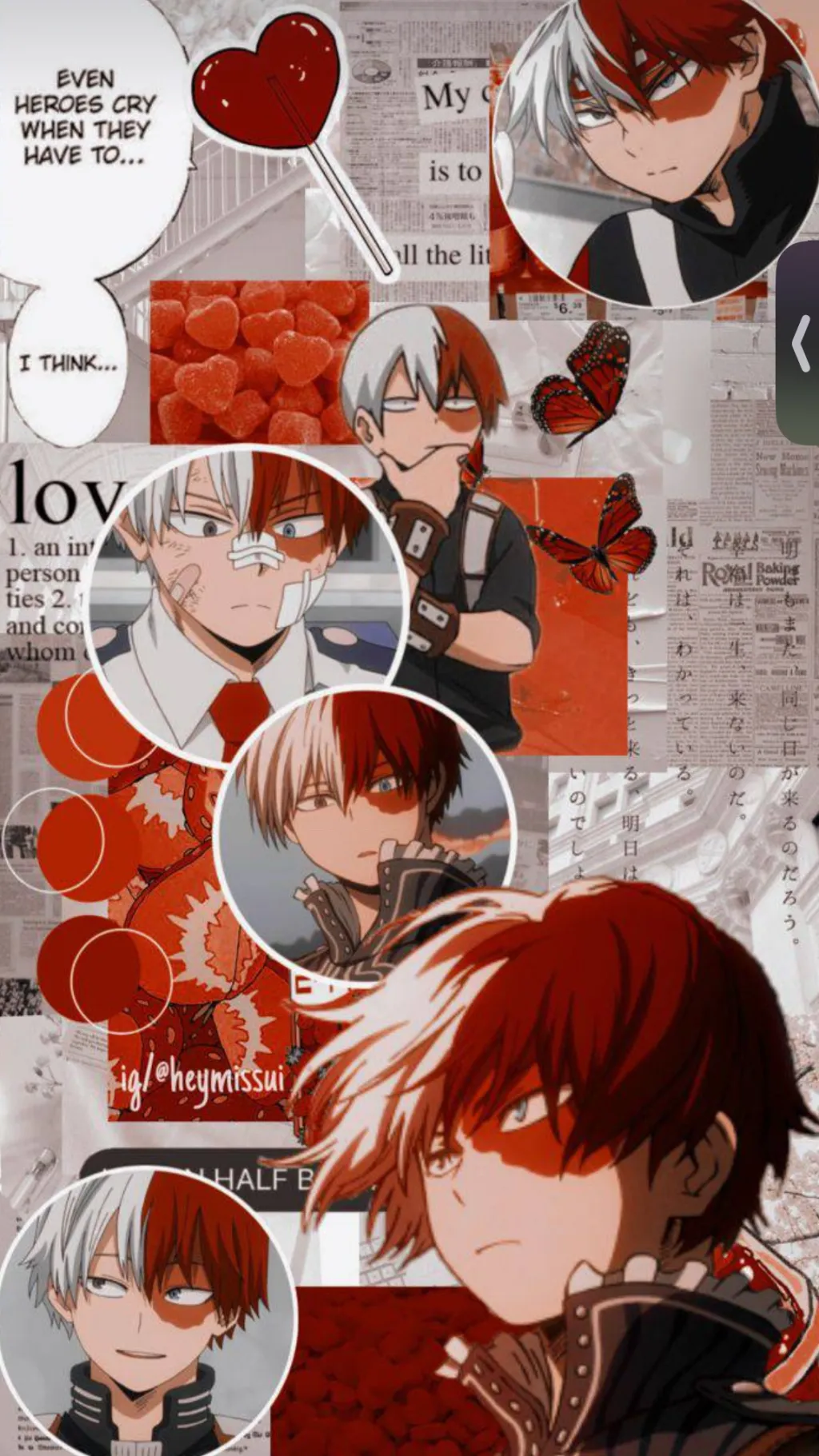 ai character: Shoto todoroki background