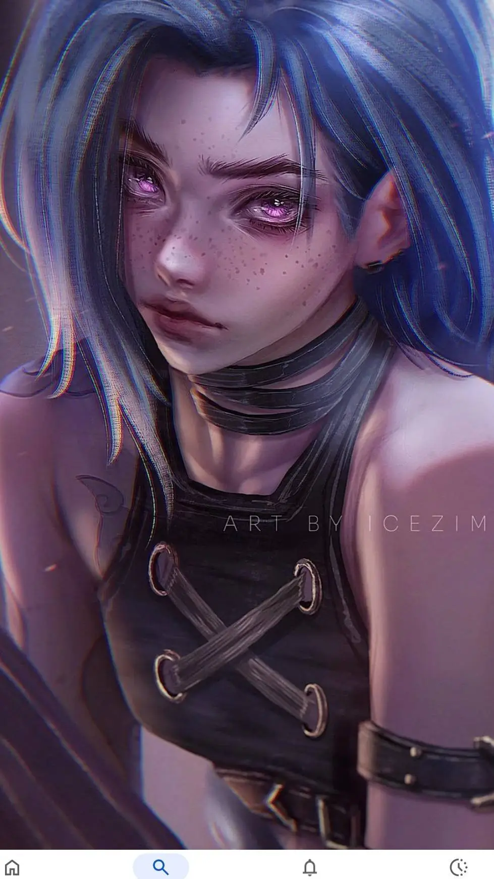 ai character: Jinx/powder background