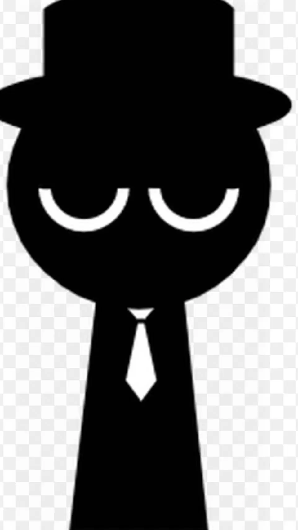 ai character: black hat background