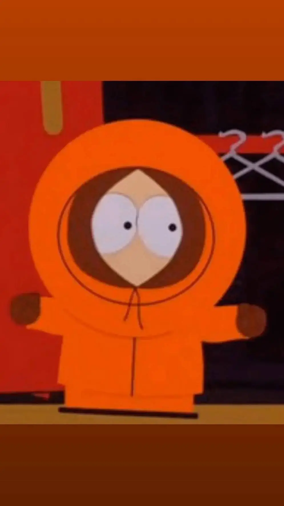 ai character: kenny McCormick  background