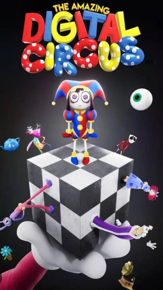ai character: digital circus background