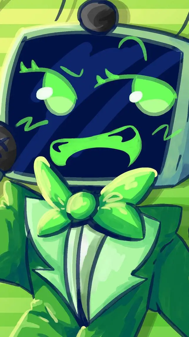 ai character: Vee game show background