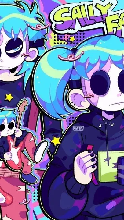 ai character: Sally face school  background