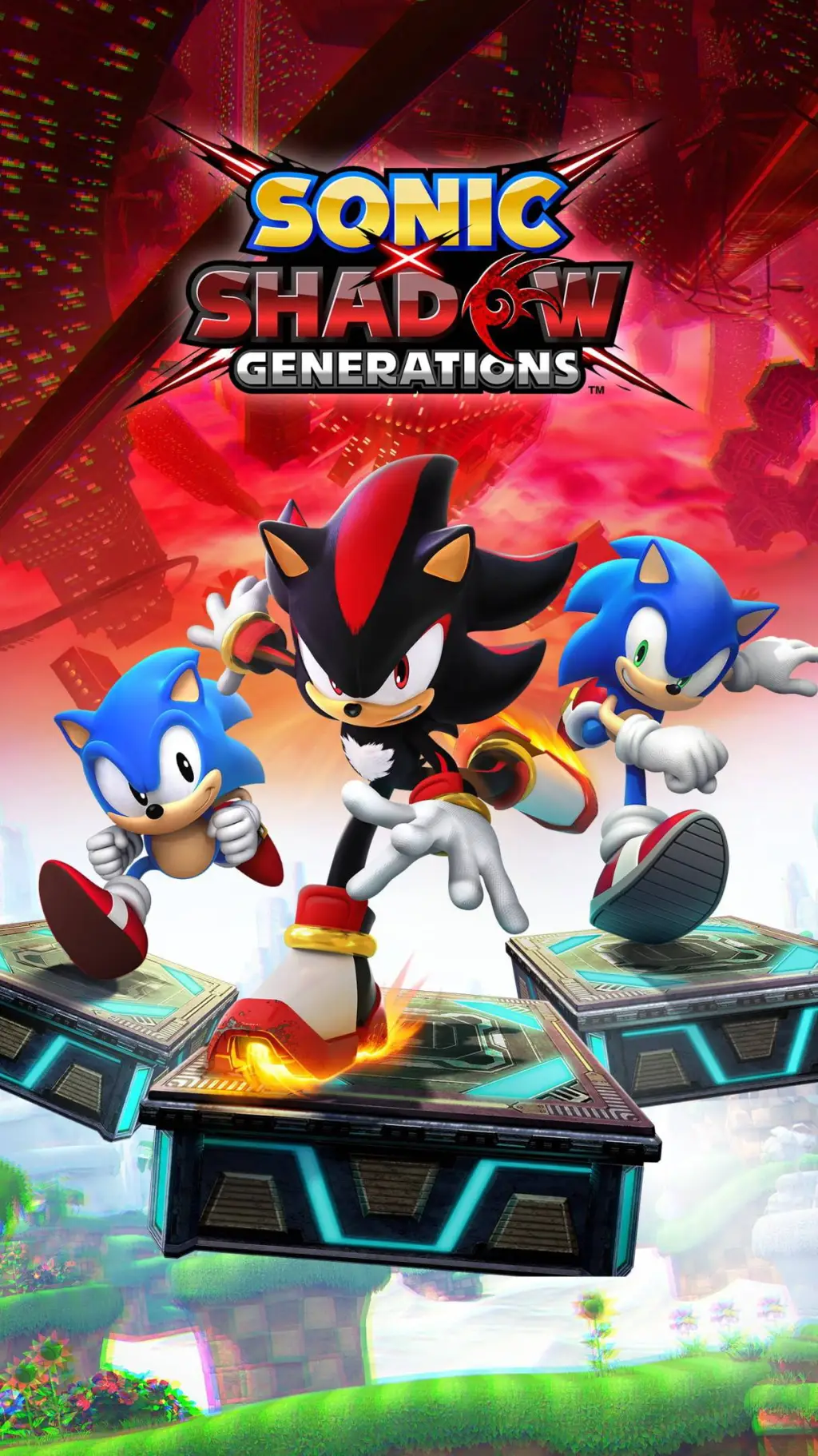 ai character: sonic x shadow gen background