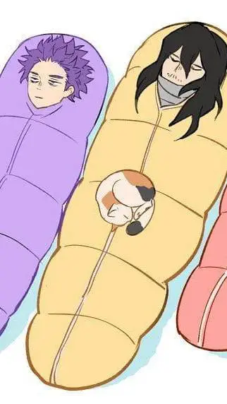 ai character: Mha sleeping  background