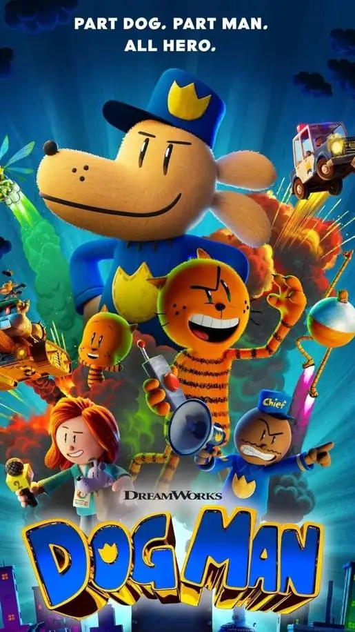 ai character: Dog Man Movie background