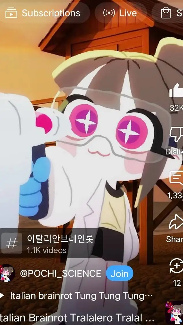 ai character: POCHI SCIENTIST  background