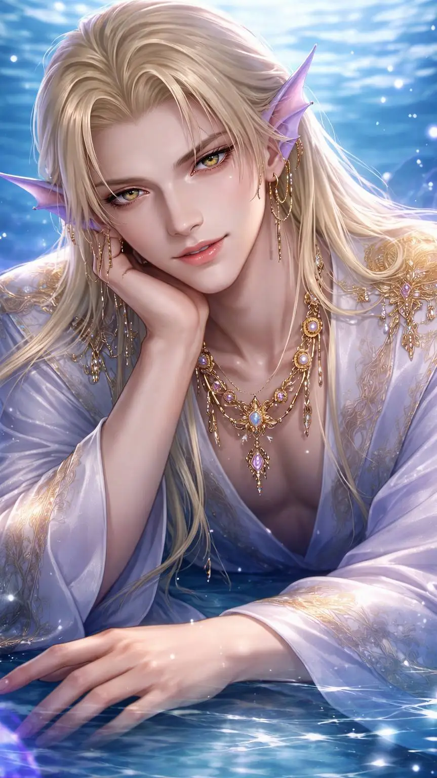 ai character: Kai-Principe azul background