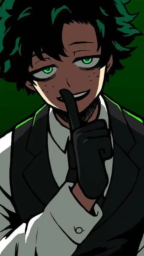 ai character: MHA y Deku malvado background