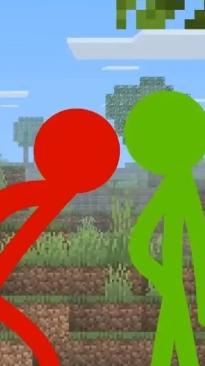 ai character: Green x red background