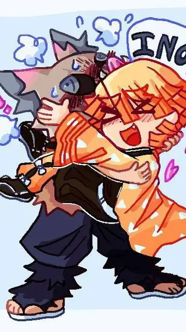 ai character: inosuke x zenitsu  background