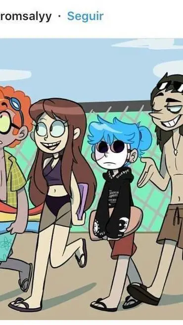 ai character: sally face in pool background