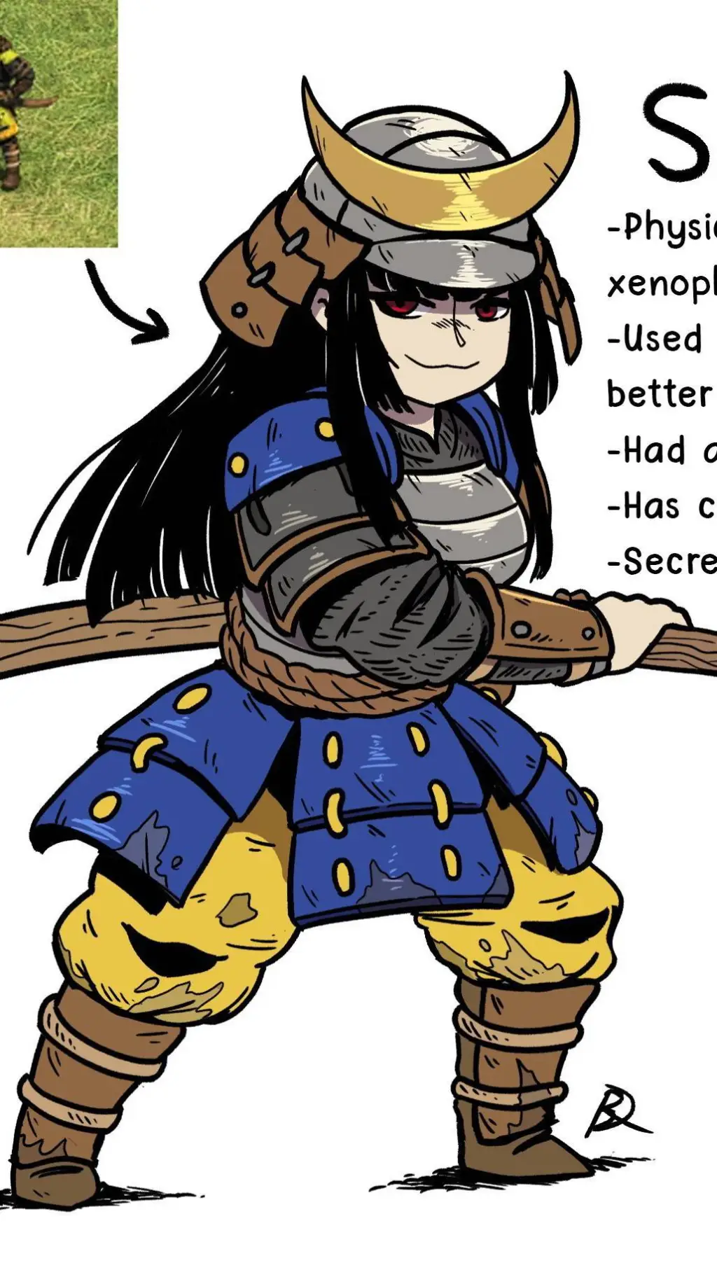 ai character: Samurai background