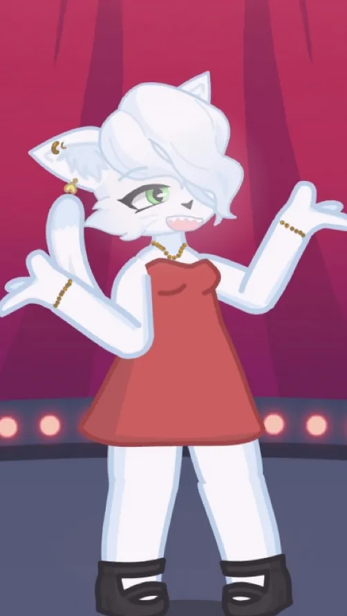 ai character: Angel dusts gf  background