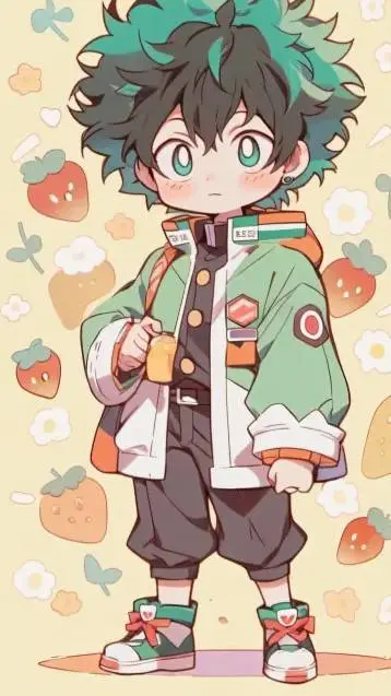 ai character: deku tu de la foto background