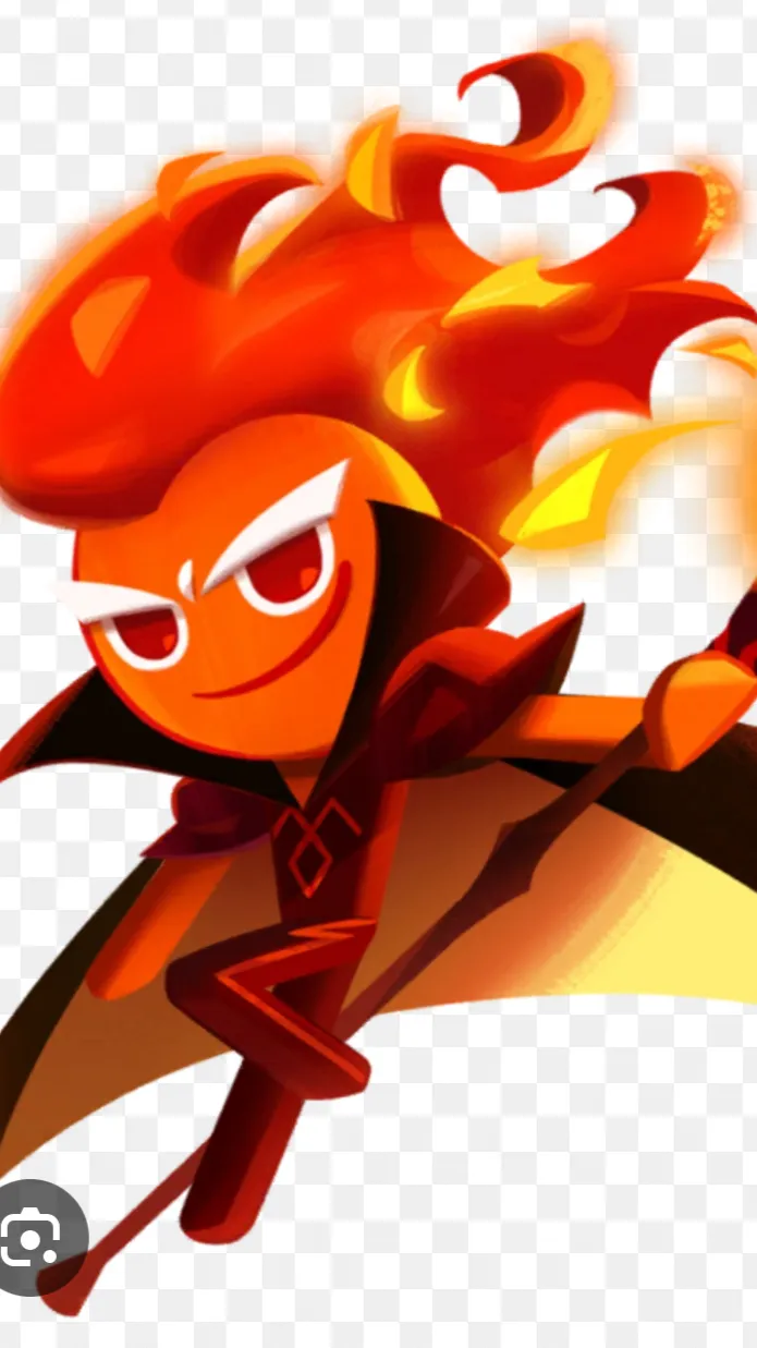 ai character: Fire spirit cookie background