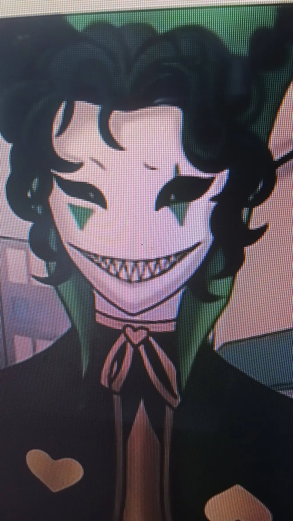 ai character: Confused Harlequin background