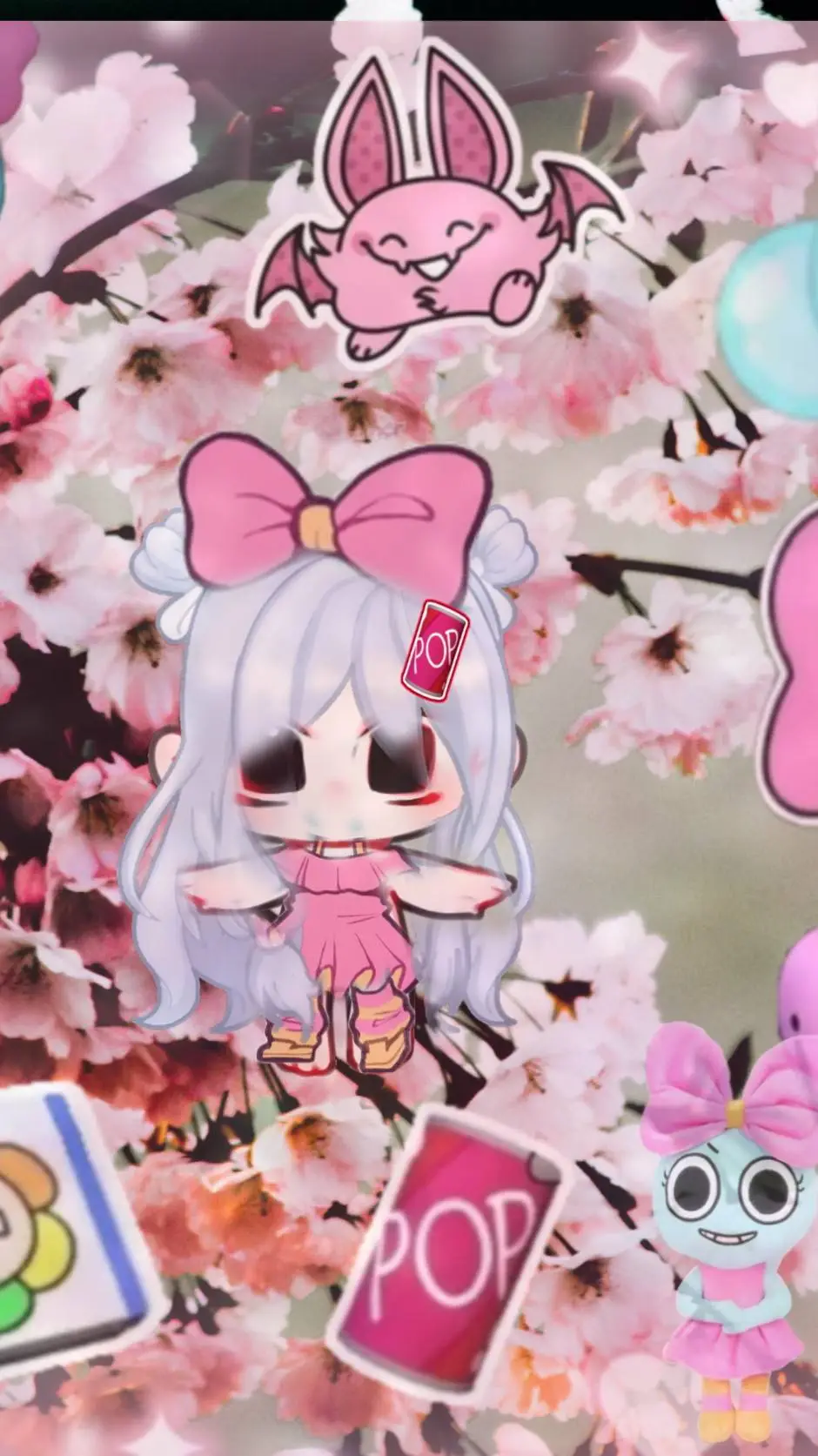 ai character: Cute lil bubble 🥺 background