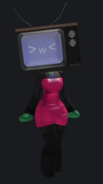 ai character: tv woman background