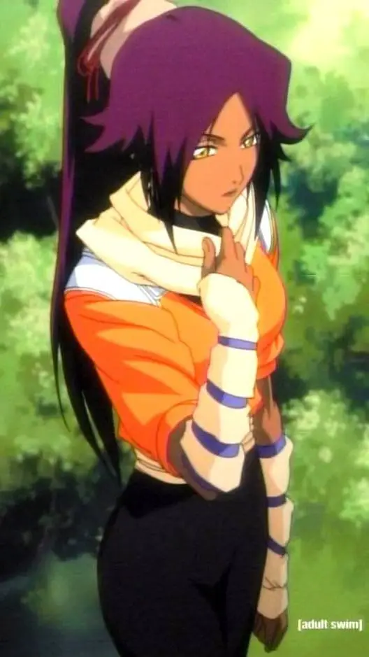 ai character: 💜Yoruichi💜 background