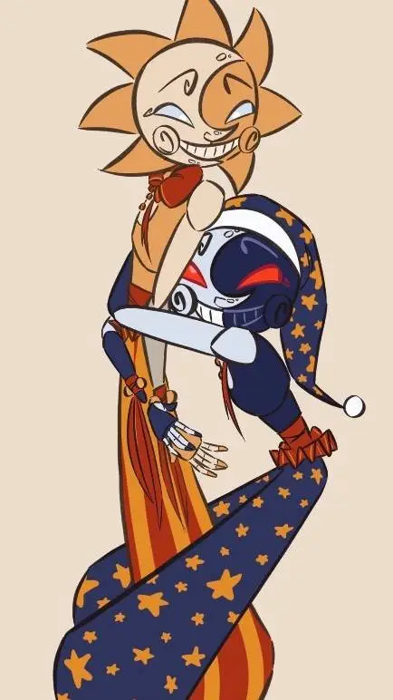 ai character: sun and moon background