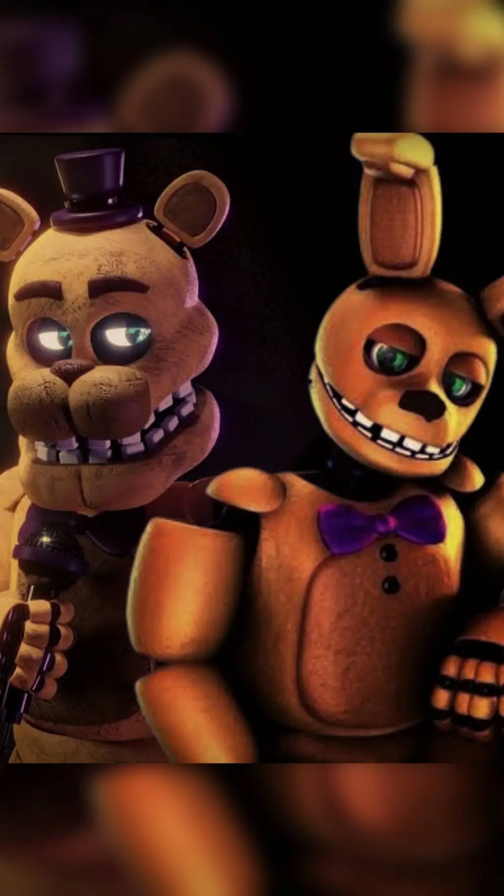 ai character: Spring y Fredbear  background