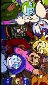ai character: TSaMs Christmas!!  background